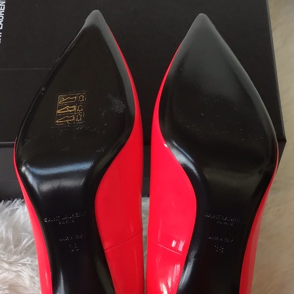 SAINT LAURENT FUSCIA PUMPS. - Picture 4 of 11